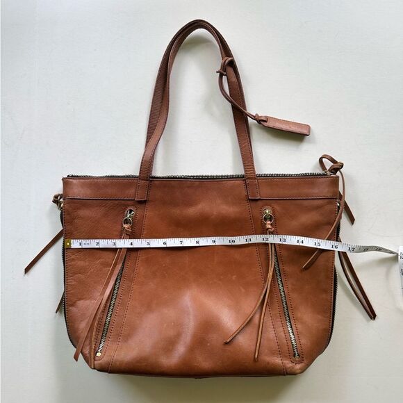 Joe’s Jeans Expandable Saddle Brown Leather Tote / Shoulder Bag - Picture 16 of 16
